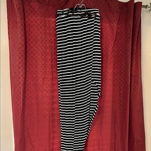 Black and White Striped Women's Skirt